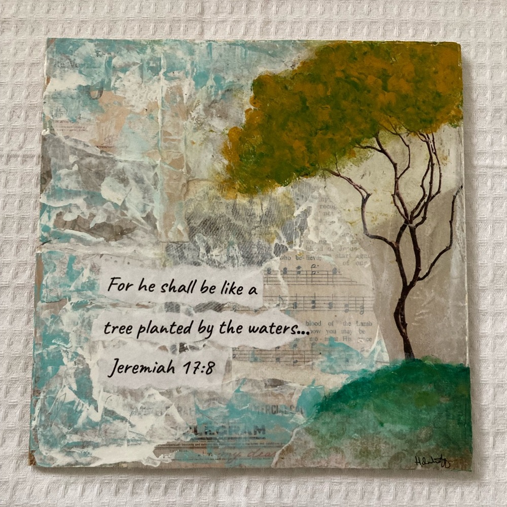 Mixed Media Tree Painting